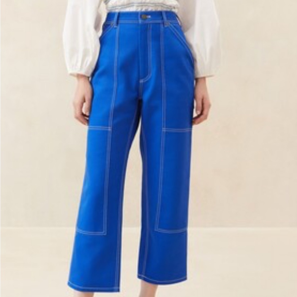 Loeffler Randall Vibrant Blue Cropped Pants